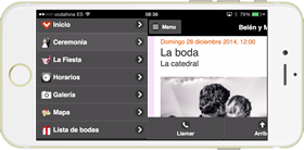 La app para iOS y Android, más web de boda adaptada a móviles